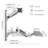 Single Monitor Wall Monitor Mount with Keyboard