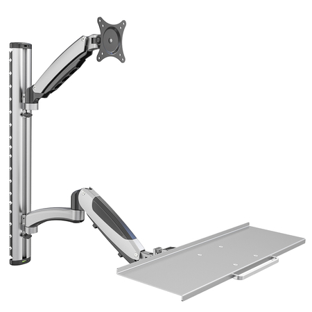 Single Monitor Wall Monitor Mount with Keyboard