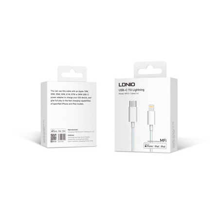 USB-C - Lightning Kabel LDNIO MFI-01