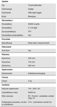 Echt-Effektivwert-USB-Tischmultimeter PeakTech 4095 - zdjęcie 2