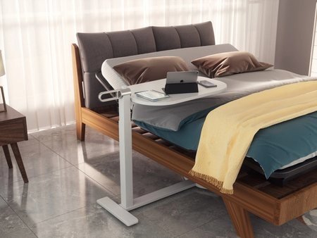 Stolik z manualną regulacją Buddy 06 czarny drewno Outlet A+ - zdjęcie 2