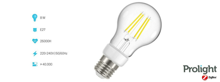 Inteligentna żarówka WiFi Prolight E27 8W - zdjęcie 2