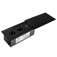 Gniazdo meblowe OUTLET rozsuwane Spacetronik SPS-S24CB V2 COMPACT