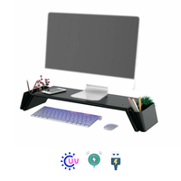 Nadstawka na biurko Spacetronik SPP-104B z ładowarką indukcyjną + pojemniki biurowe