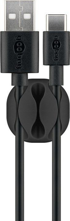Kabelorganisator Kleber 3M Set 5-el. schwarz Goobay