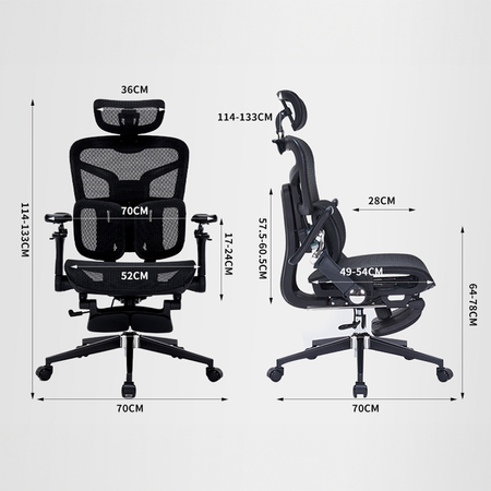 Regulowany Fotel biurowy 6D SPRINGO-02 Szary