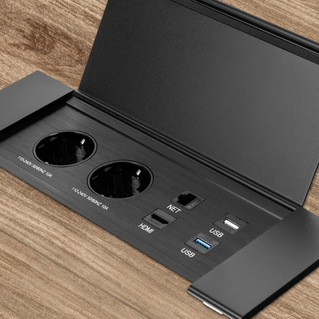 Spacetronik SPS-F26B V2 Arbeitsplattensteckdose Öffnung - zdjęcie 2