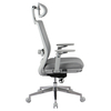 Fotel ergonomiczny biurowy 5D z podnóżkiem Spacetronik Albert Szary
