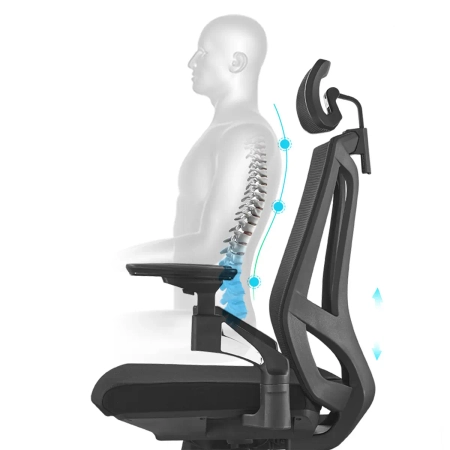 Fotel ergonomiczny biurowy z podłokietnikiem 4D Spacetronik GERD OUTLET