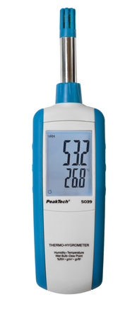 Termohigrometr z punktem rosy i mokrym termometrem PeakTech 5039