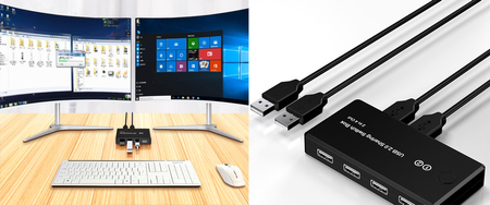 USB 2/4 KVM-Drucker-Umschalter SPU-KVM02