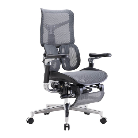 Ergonomiczny fotel biurowy Spacetronik SPRINGLE 66, czarny, rozkładany