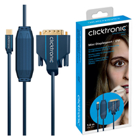 CLICKTRONIC DisplayPort DP mini - DVI-D 1m Kabel