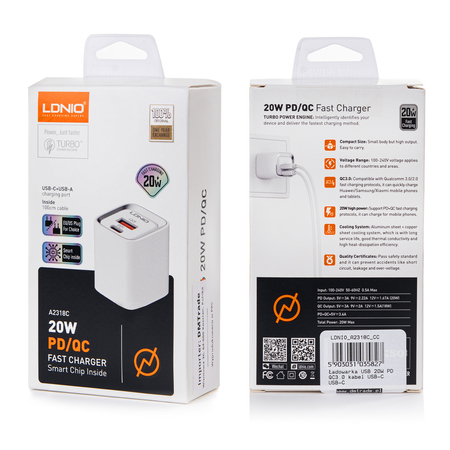USB 20W PD QC3.0 Ladegerät USB-A Lightning Kabel - zdjęcie 2