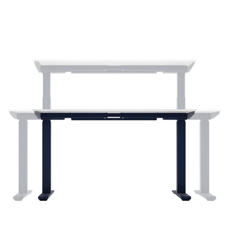 Biurko regulowane Vegard elektryczne dwusilnikowe MDF granatowo-czerwone