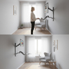 Single Monitor Wall Monitor Mount with Keyboard