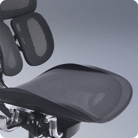 Ergonomiczny fotel biurowy Spacetronik SPRINGLE 66, czarny, rozkładany