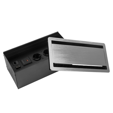 Ukryte Gniazdo Blatowe z Przepustem Kablowym ładowarka PD LAN HDMI Spacetronik SPS-B37S V2