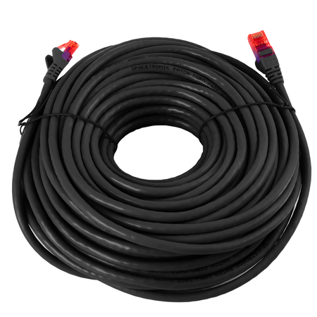 Kabel RJ45 CAT 6 U/UTP AWG24 czarny 30m