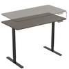 Spacetronik Moris 121BT 120x60 elektrischer Schreibtisch, Gestell schwarz, Platte dunkles Holz