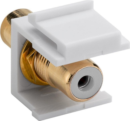Keystone-Stecker RCA-Kabelverlängerung weiß - zdjęcie 2