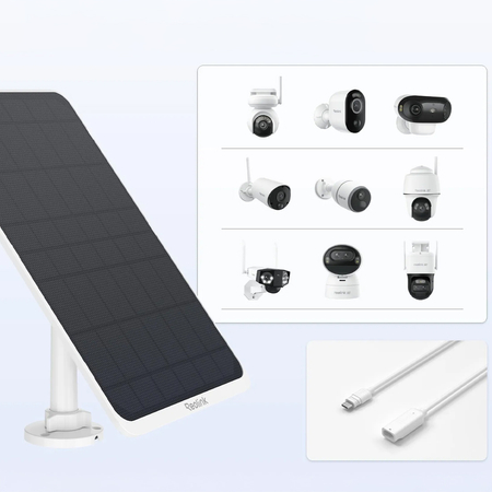 Panel solarny 12W do kamer Reolink biały 4m