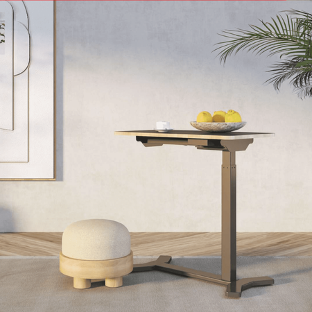 Buddy verstellbarer Trolley-Tisch schwarz, Holz - zdjęcie 2