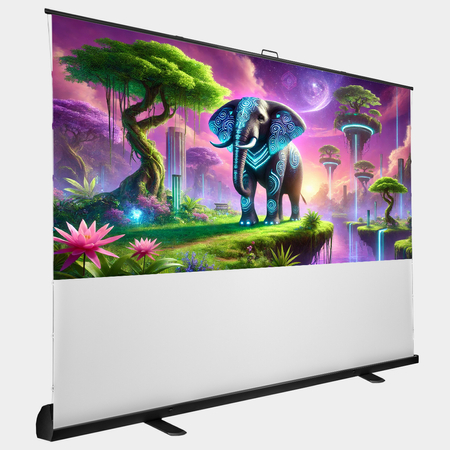 Rozwijany Ekran do Projektora Podłogowy SST Premium 100 cali 4k 16:9