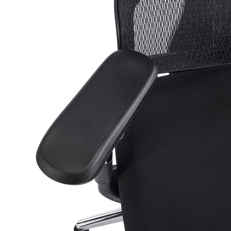 Zestaw do nowoczesnego biura: biurko elektryczne + fotel czarny