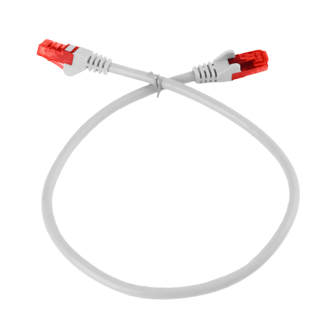Kabel RJ45 CAT 6 U/UTP AWG24 biały 1m