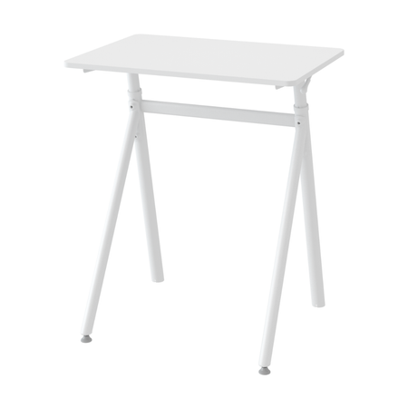 Białe biurko stojące regulowane gazowo 70x50 SPR BUDDY 21 MWW