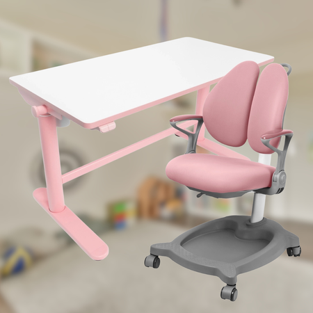 Zestaw biurko elektryczne z krzesłem dla dziewczynki – Spacetronik SPE-X112P