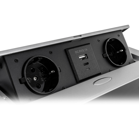 Spacetronik SPS-D24S V2 Arbeitsplattensteckdose Öffnung