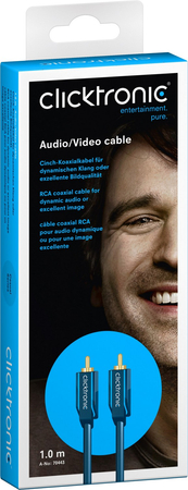 CLICKTRONIC Audiokabel 1xRCA - 1xRCA Koaxial 05m