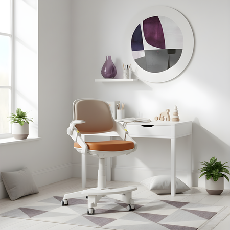 Fotel obrotowy dziecięcy Spacetronik SPC-XD10H Brązowe - zdjęcie 2