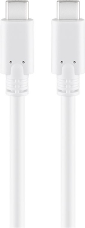 Kabel USB-C - USB-C 3.1 goobay, biały 1m