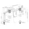Gegengewichtshalterung 2 Monitore Spacetronik SPAI120