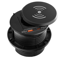 Spacetronik SPS-R1D3W V2 runde Tischsteckdose