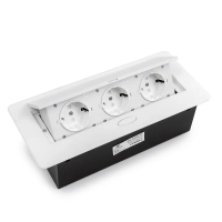 Gniazdo meblowe OUTLET wpuszczane Spacetronik SPS-D33W V2