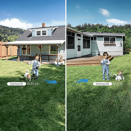 Zestaw 2 kamer zewnętrznych + stacja 32GB Aosu SL-C6S-2H