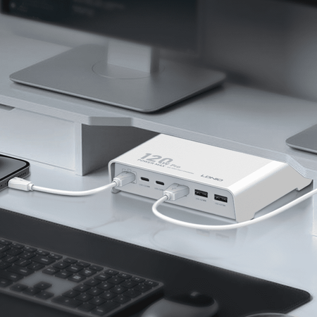 120W 6 Port USB A und C Ladegerät Ldnio Q605 weiß - zdjęcie 2