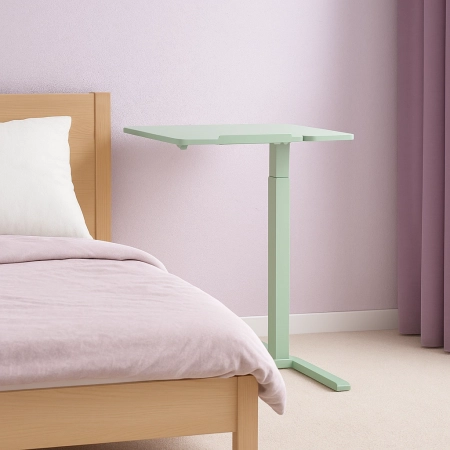 Zestaw wypoczynkowy fotel Spacetronik Flax 04M zielony + stolik regulowany BUDDY