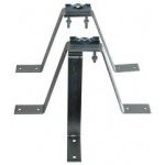Stangenhalter 25cm Wandhalterung mit Stütze - 2St