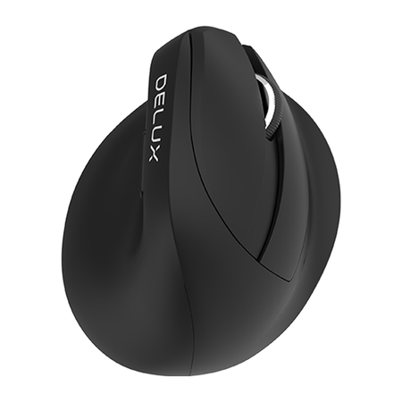 Mysz pionowa Delux M618 MINI czarna, bezprzewodowa - zdjęcie 2
