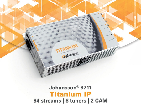 Stacja czołowa IP Titanium 8711 8x TUNERS SAT / 64 SPTS STREAMS / 2x slot CAM