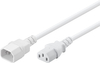 Kabel zasilający (komputerowy) IEC C13 - C14 Goobay biały 3m