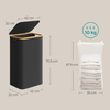 Kosz na pranie 90L 1 komorowy czarny