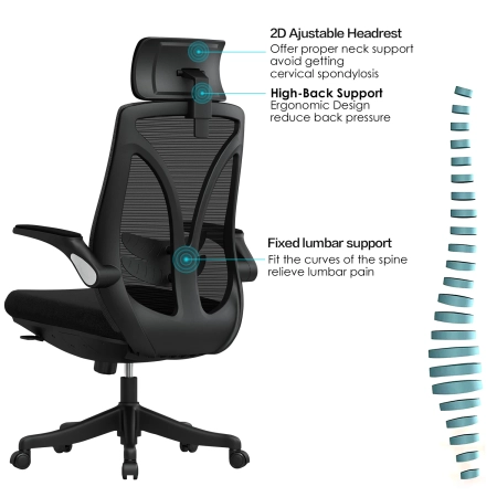 Fotel biurowy ergonomiczny z zagłówkiem Spacetronik ARIAN-10 OUTLET