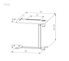 Buddy verstellbarer Trolley-Tisch schwarz