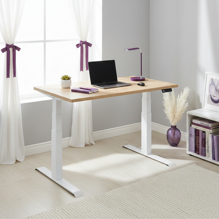 Biurko elektryczne Spacetronik SPE-232OW 158×80 Dąb Słoneczny - zdjęcie 2